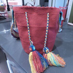 WYOU Utopia classics Red Hobo Bag Wayuu Crochet